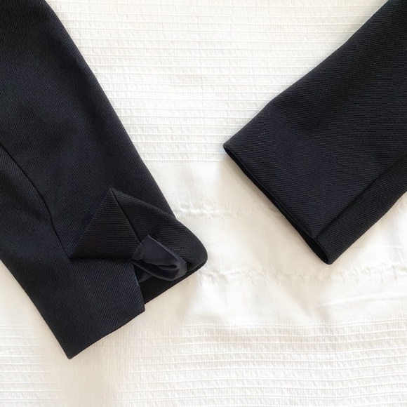 J CREW BLACK TWILL COLLARLESS BLAZER - 6 - Picture 9 of 12